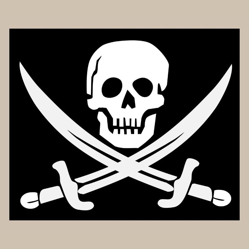Crâne et épées Pirate Emblem