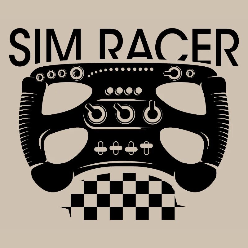 Volant Simracer drapeau à damier jeu formule de course