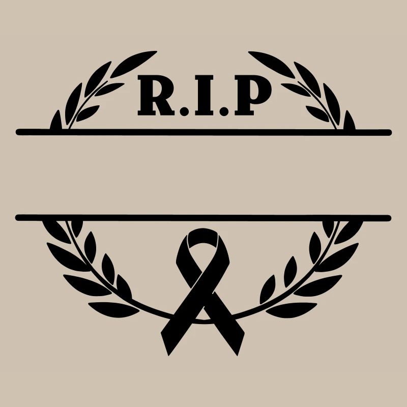 Lorbeerkranz R.I.P. Monogramm