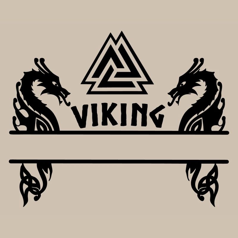 Wikinger zwei Drachen Valknut , Odins Knoten