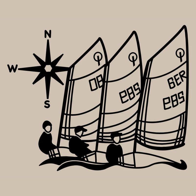 Optimist Opti Segelboot Regatta Segelshirt Kinder