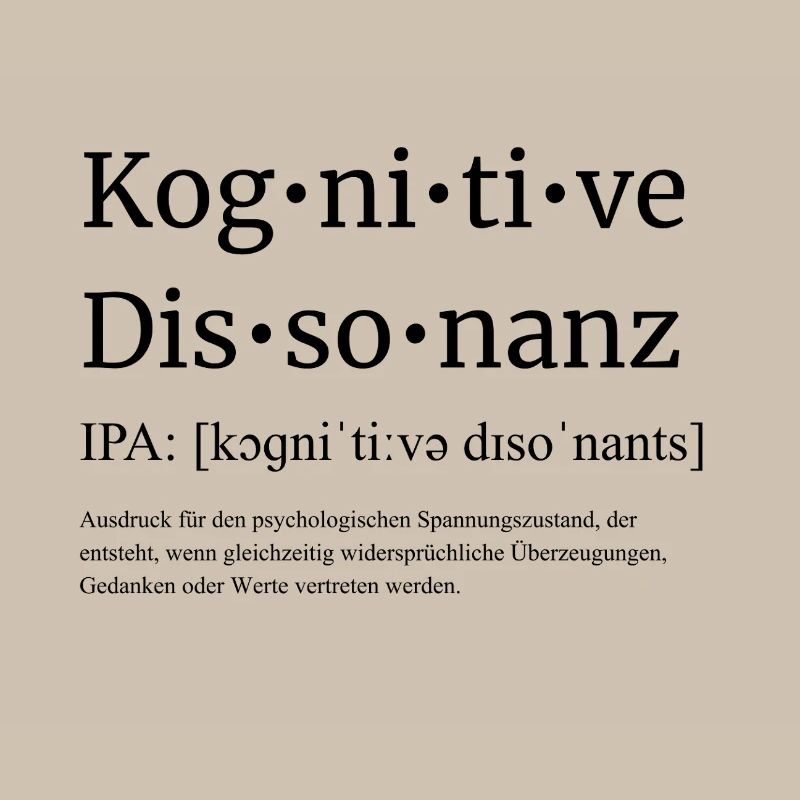 Dissonance cognitive
