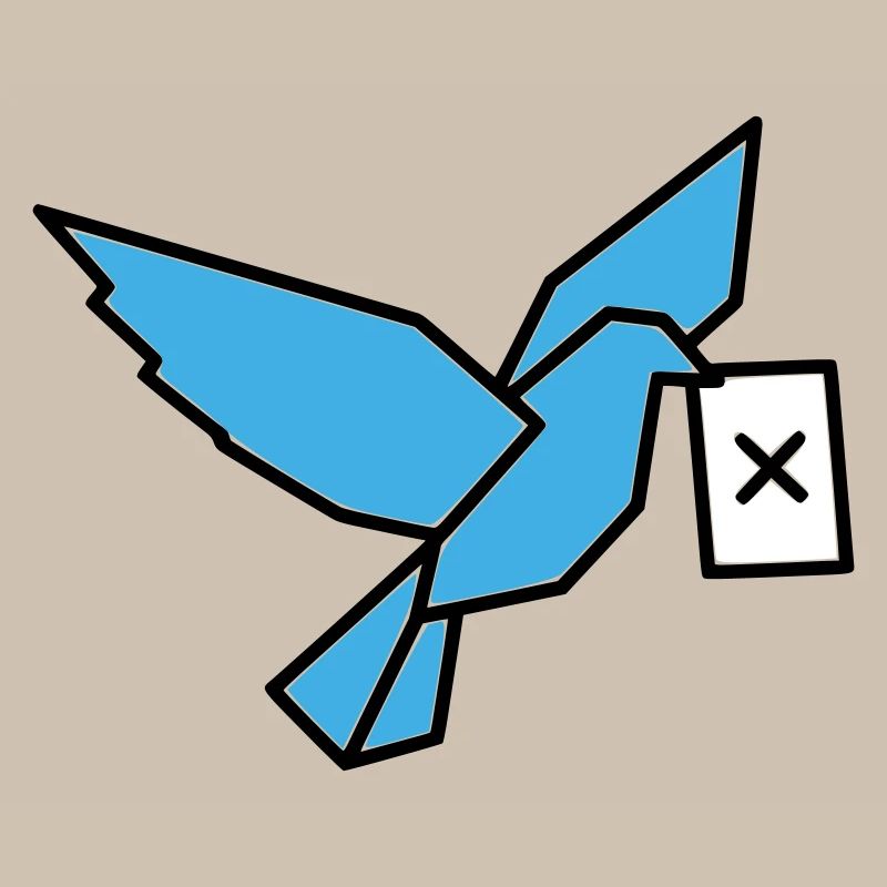 Oiseau porteur de vote : oiseau multicolore