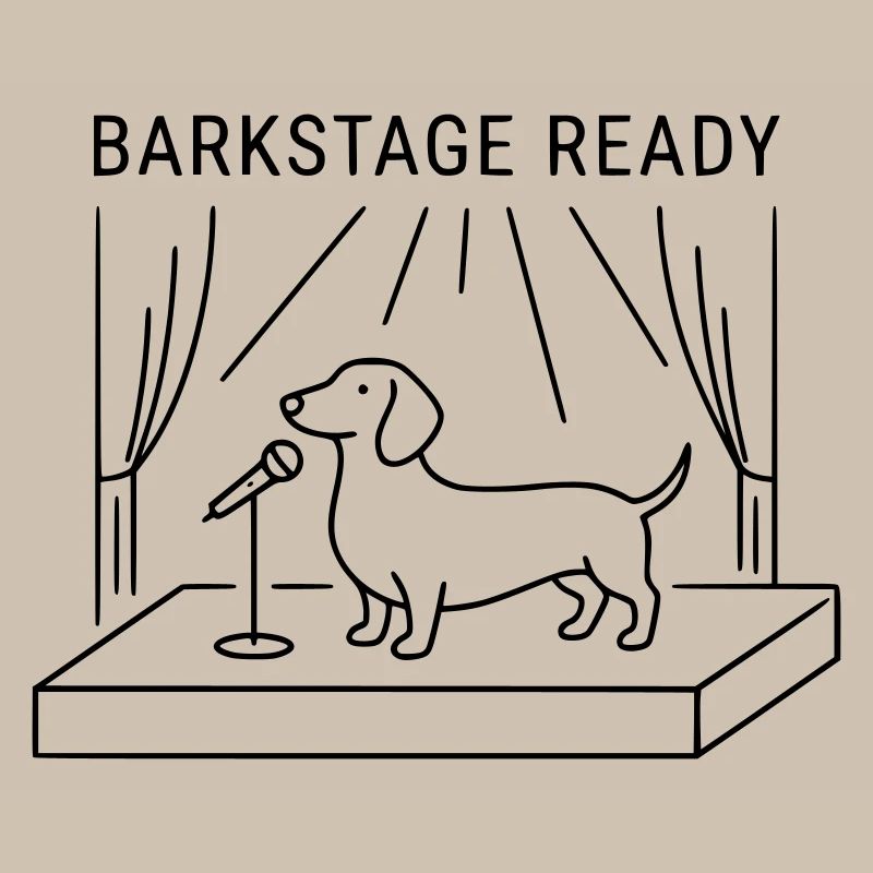 Festival de scène Barkstage Ready Dachshund Dog