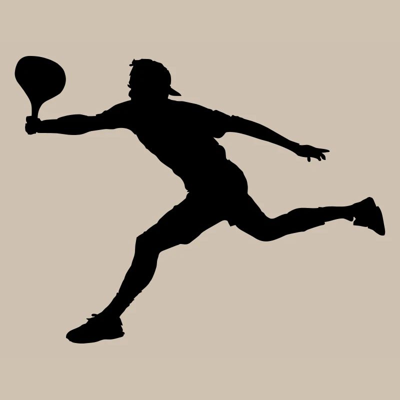 Tennis player in action player shadow image
