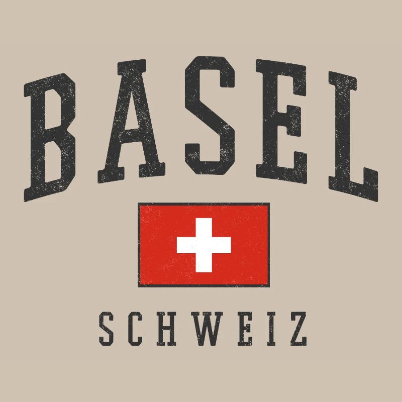 Bâle Suisse Design avec drapeau
