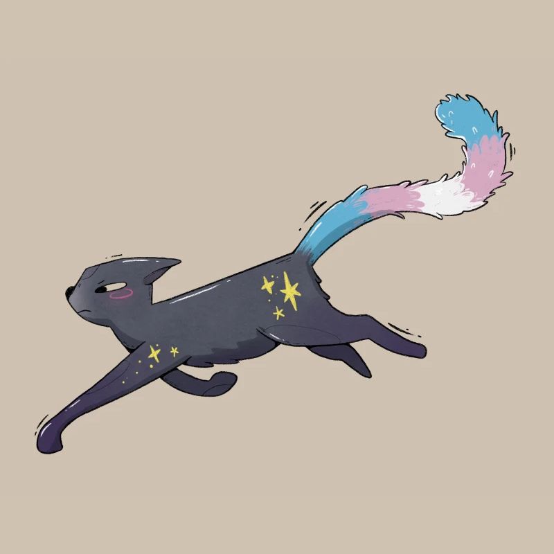Süße Katze trans pride