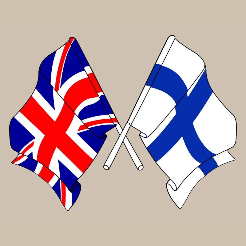 Drapeau Angleterre, drapeau Finlande