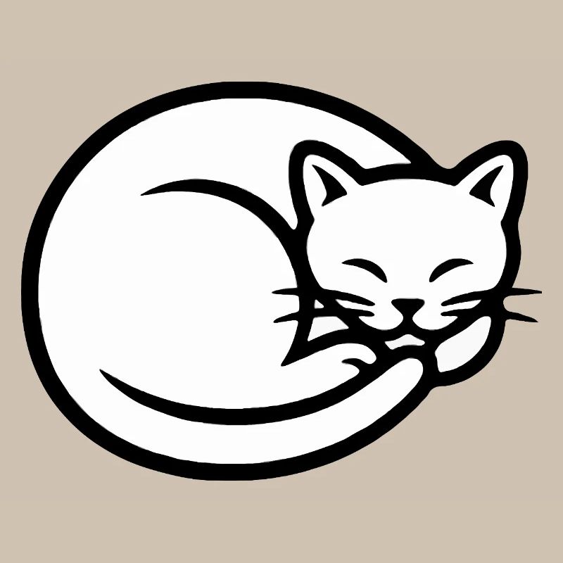 Silhouette de chat endormi