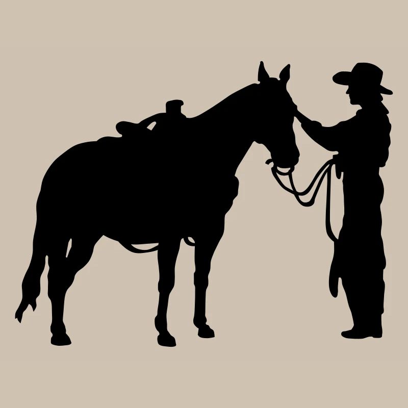 Frau mit Pferd