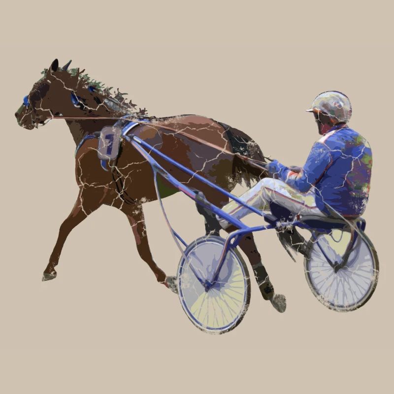 Cadeau de course de chevaux de course au trot