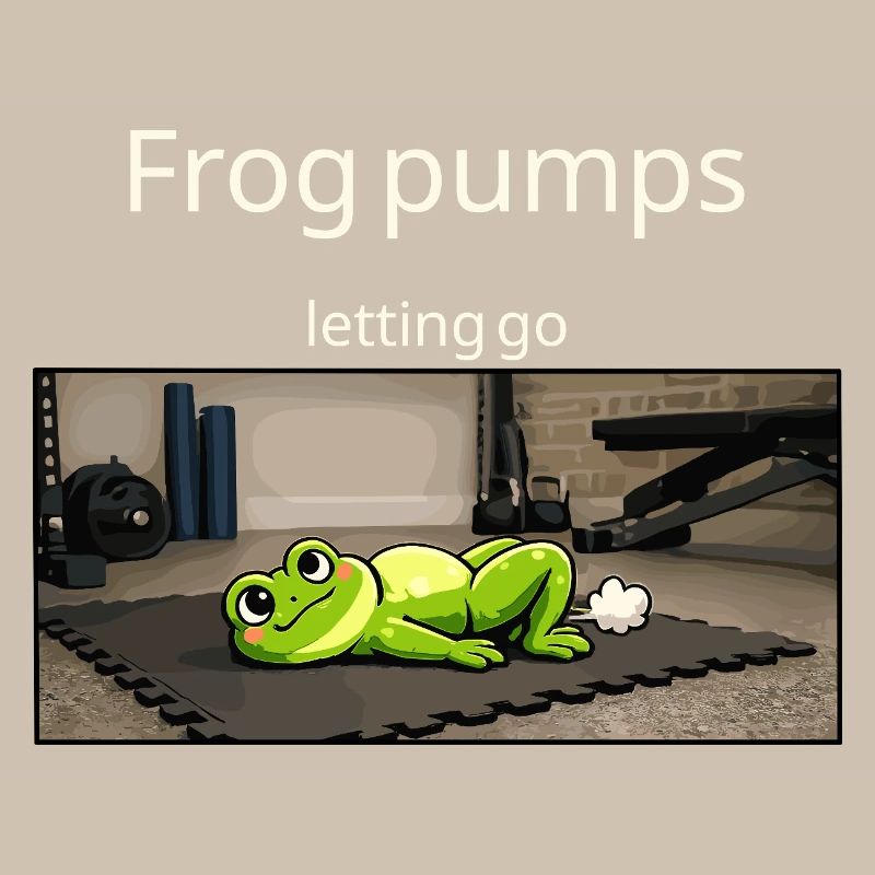 Frog Pumps Letting Go Frog Workout Saying