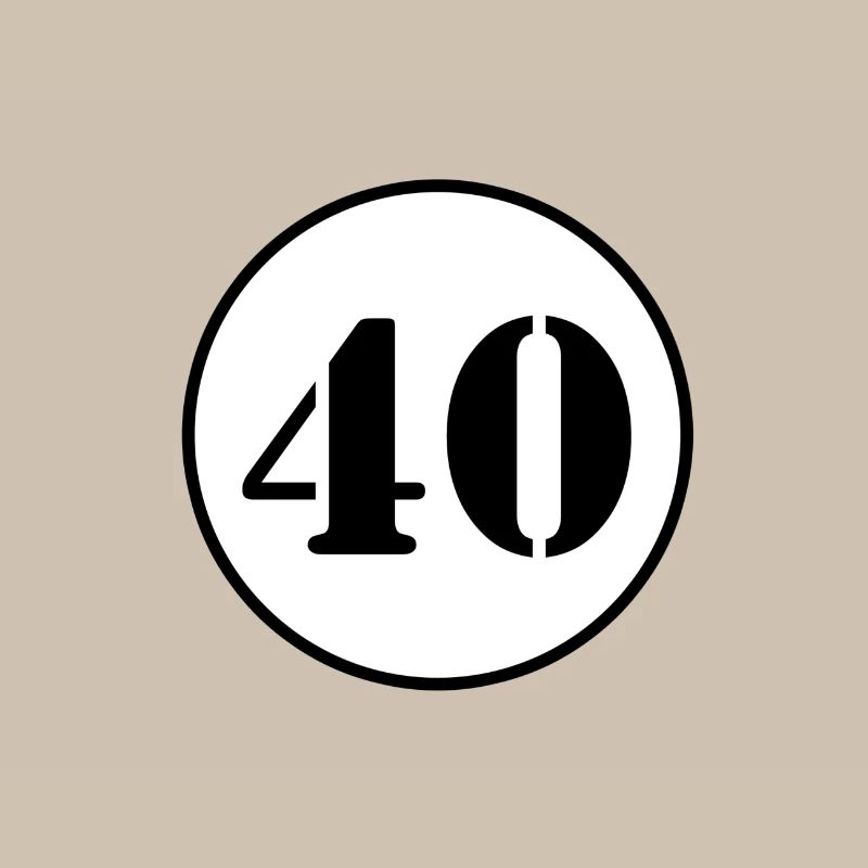 NUMMER 40 Vierzig Geburtstag Geschenk