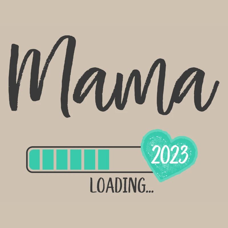 Mama Loading 2023 Herz Junge Werdende Mama