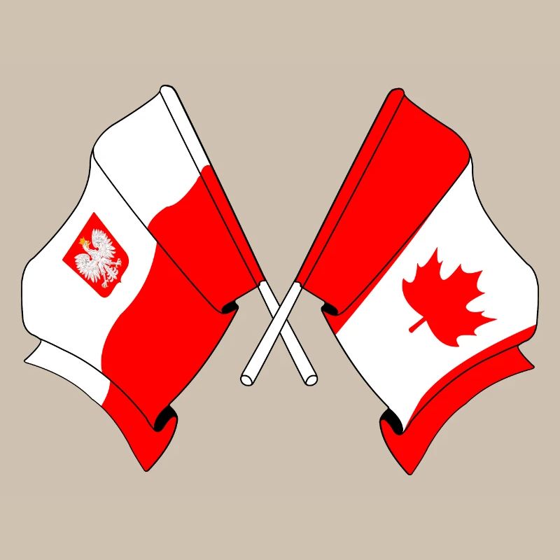 Drapeau de la Pologne, drapeau du Canada