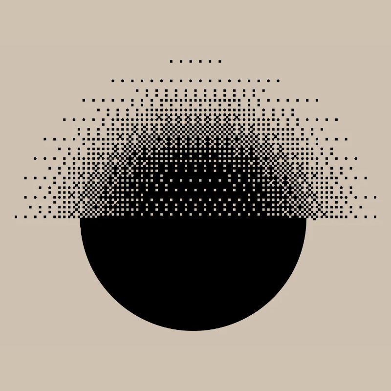 Conception bitmap de sunburst géométrique et pixelisé