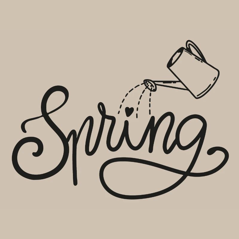spring frühlingsbeginn garten gießen beet