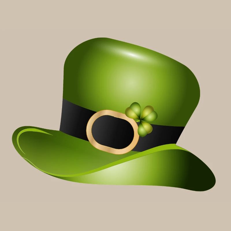 Green Top Hat with Shamrock – St Patrick