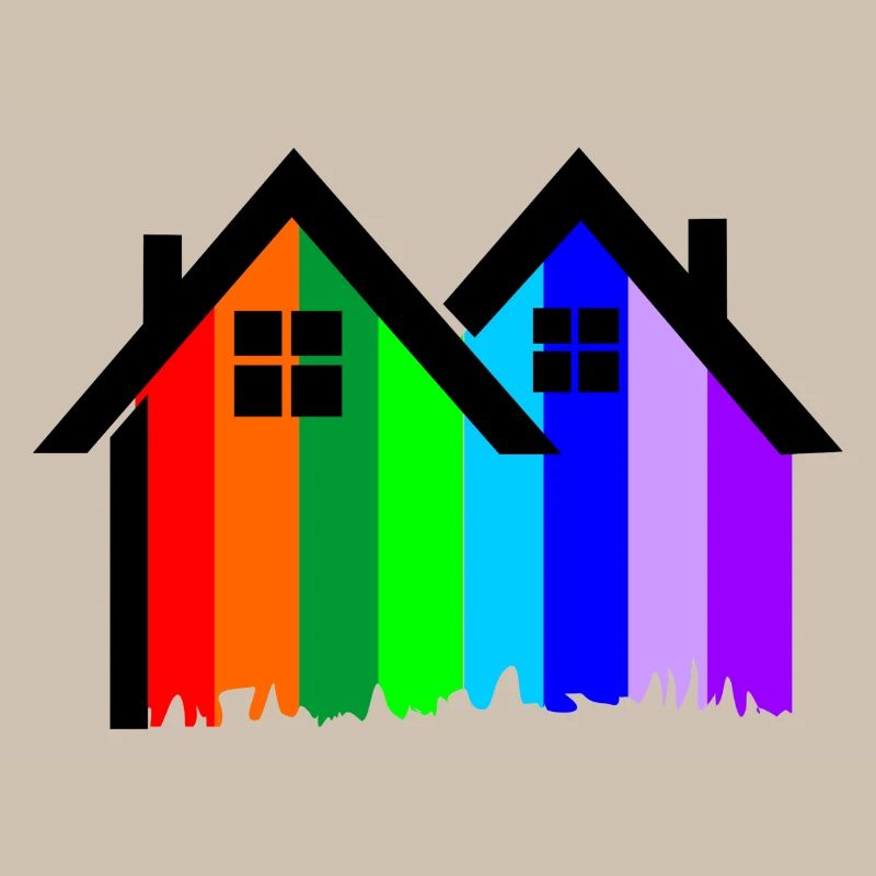 Bunte Häuser streichen