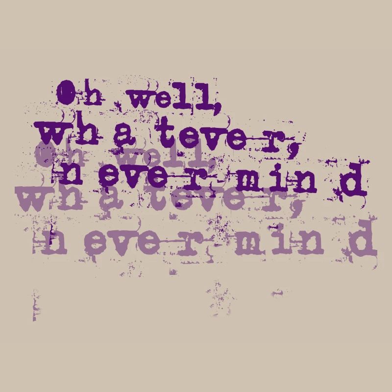 Explosion typographique grunge violette - laisse tomber