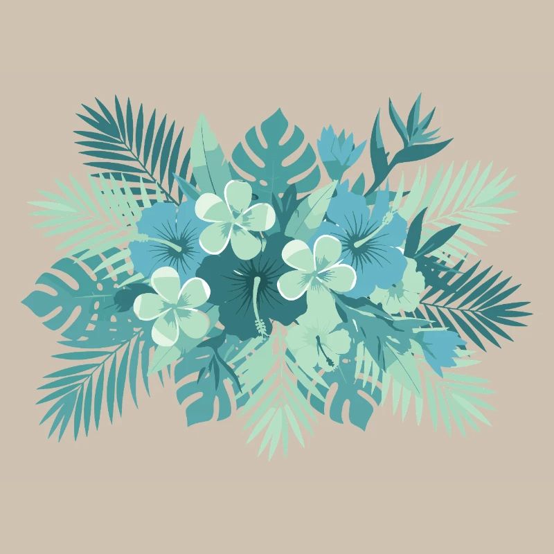 Composition florale de la sarcelle tropicale
