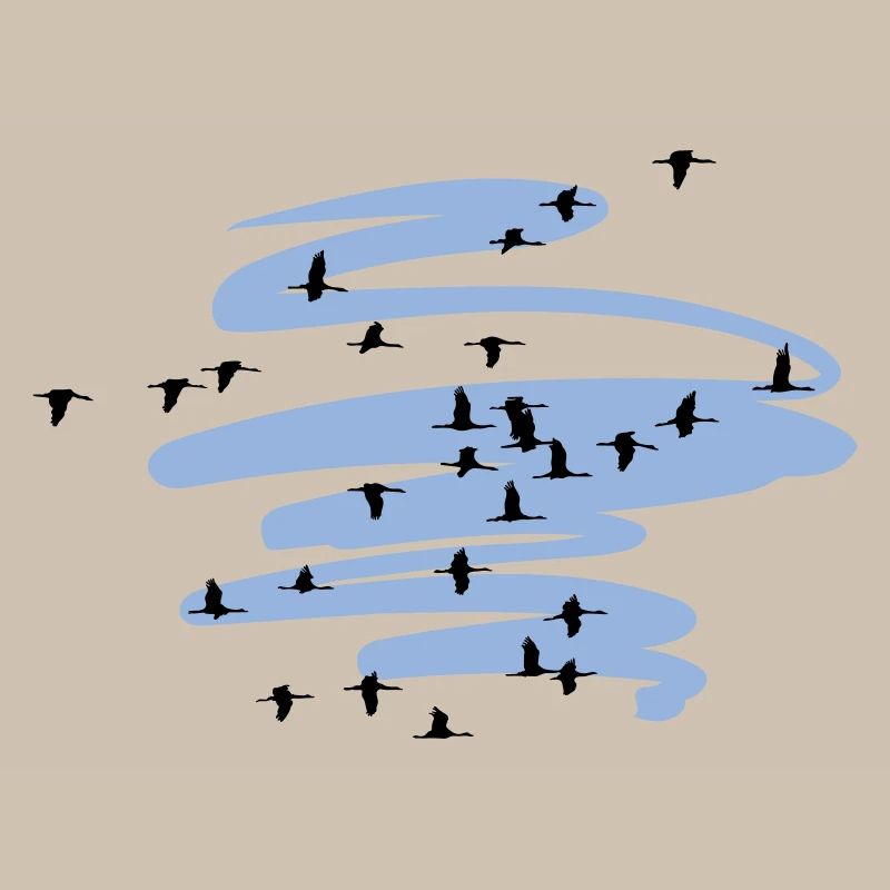Wild Geese Cranes Spring