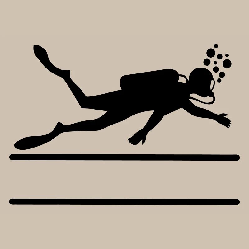 Diver underwater logo