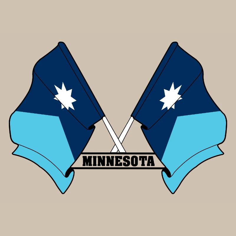 Deux drapeaux texte MINNESOTA