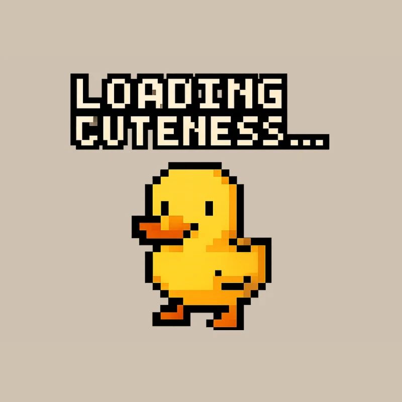pixel duck loading cuteness