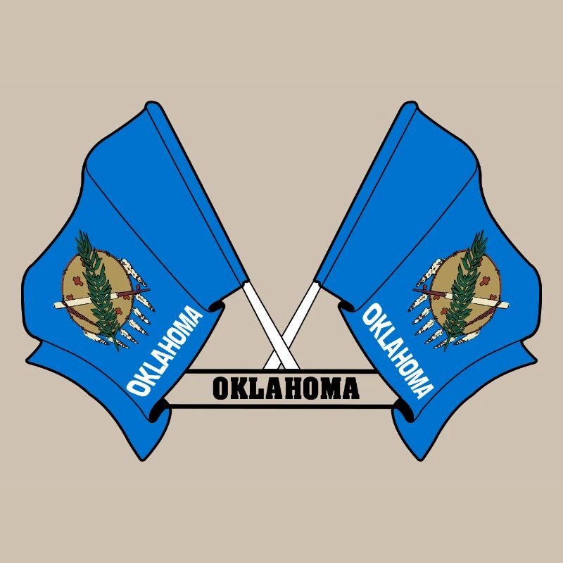 Zwei Flaggen mit dem Text OKLAHOMA