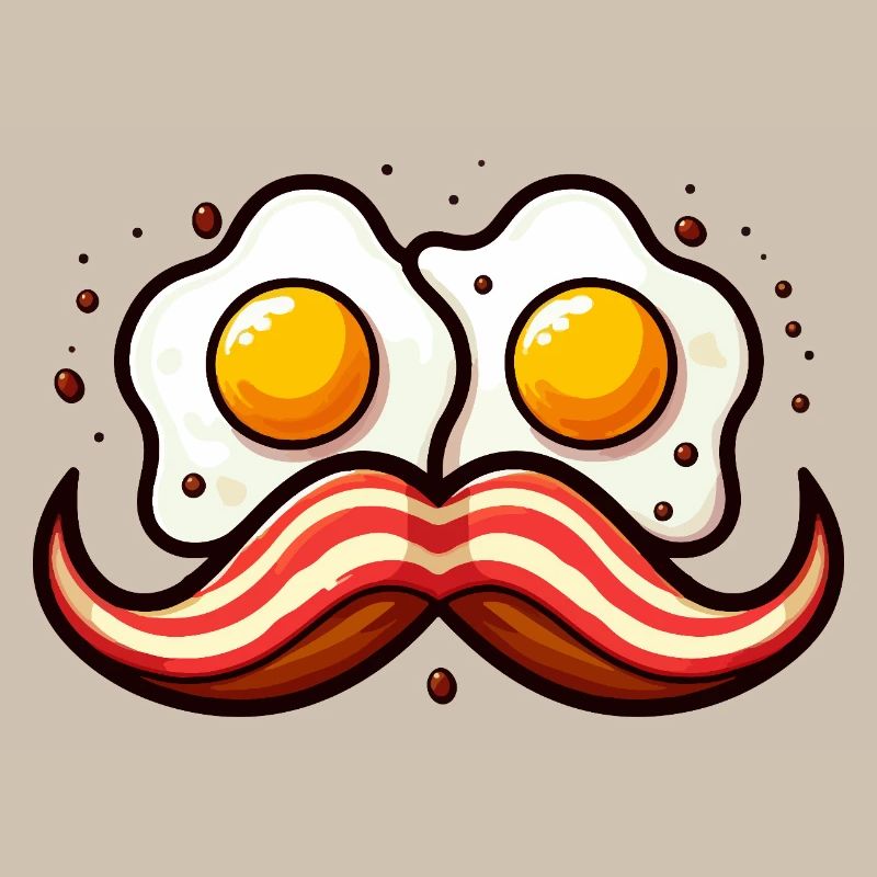 Retro-Ei-Schnurrbart