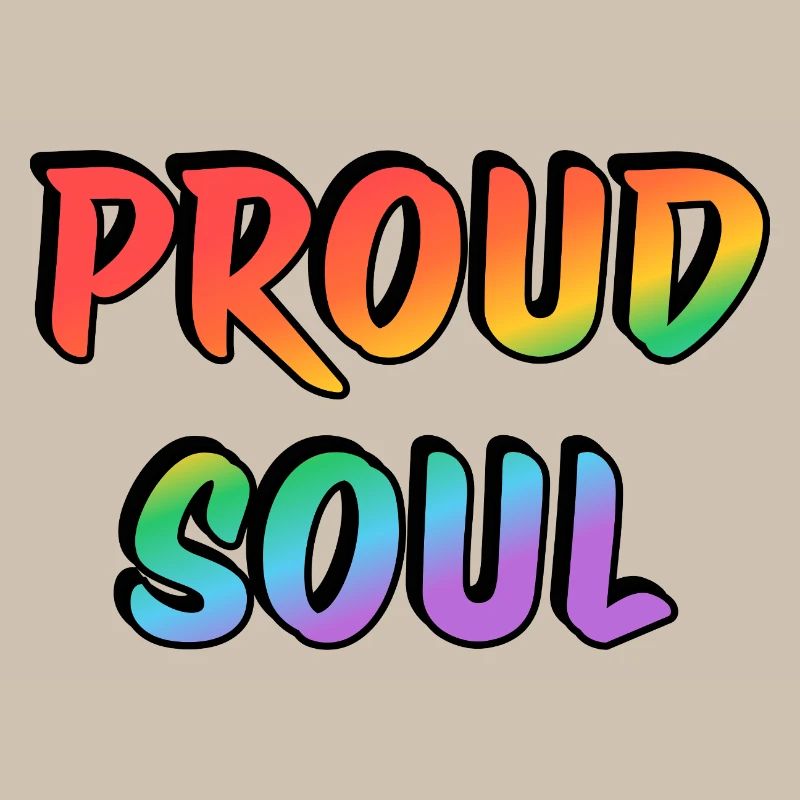Stolze Seele Regenbogen Handschrift Typografie