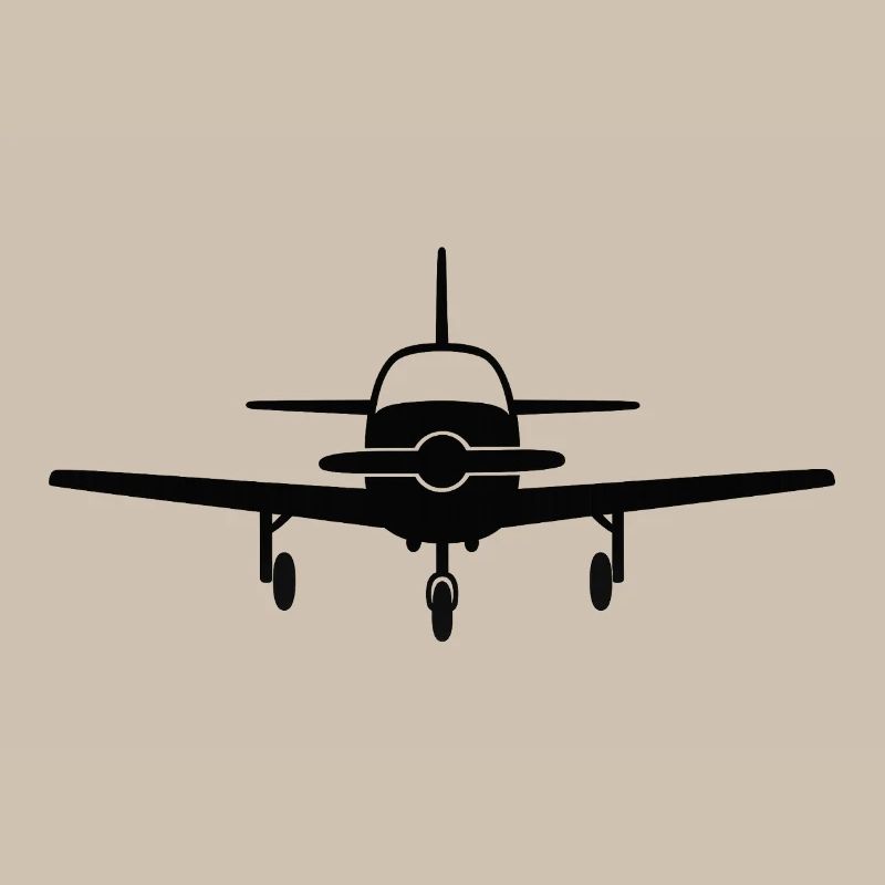 Frontale Flugzeug Silhouette