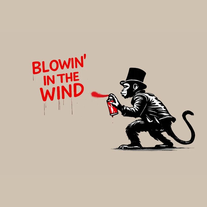 Windspray-Affe Graffiti