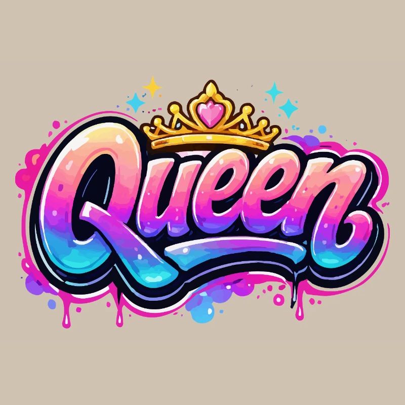 Queen Graffiti Crown Design