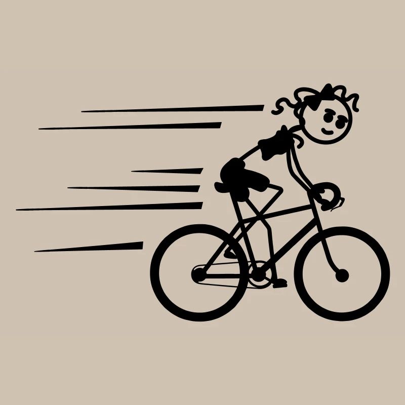 Cycliste en bâton de vélo rapide