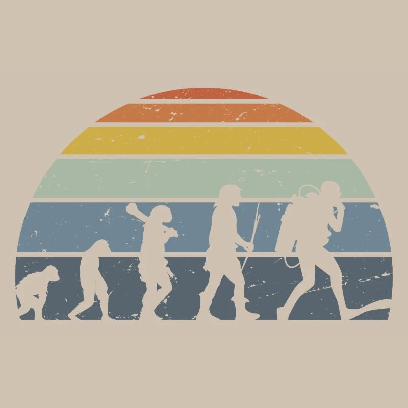 Die Evolution des Silhouettendesigns der Menschheit