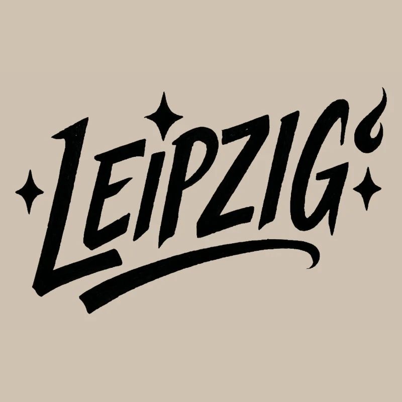 Lettrage étoile de Leipzig