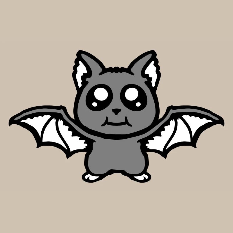 Little Cute Bat Halloween Funny Comic Cute