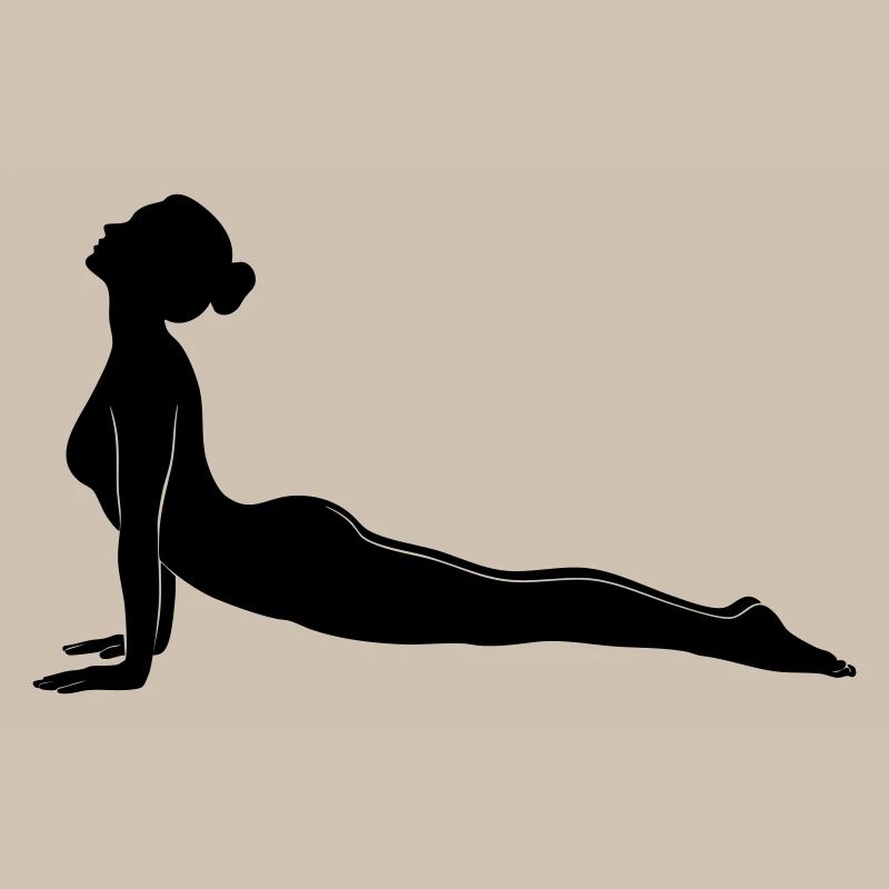 Silhouette de la posture de Cobra Yoga