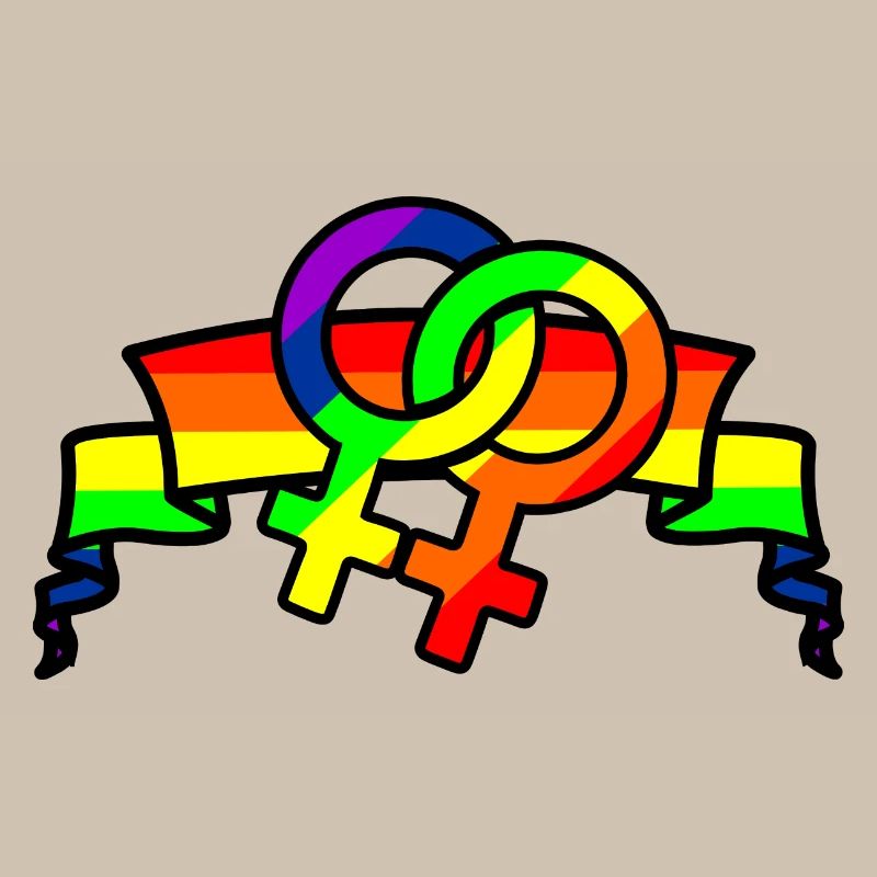 Rainbow lesbies proud logo
