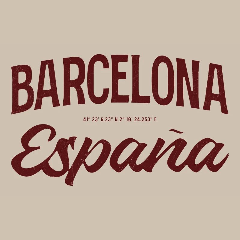 Barcelona Spanien Script Logo