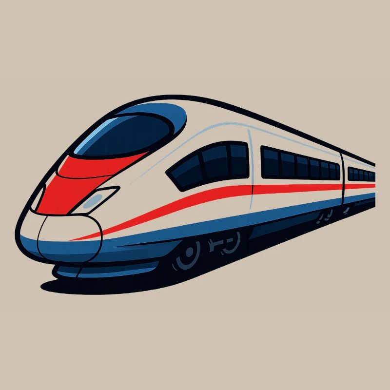 Neon lines high-speed train