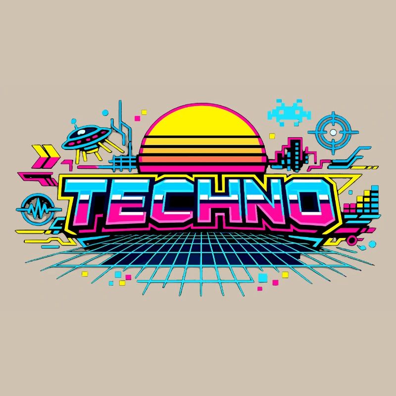 Neon Techno Horizont