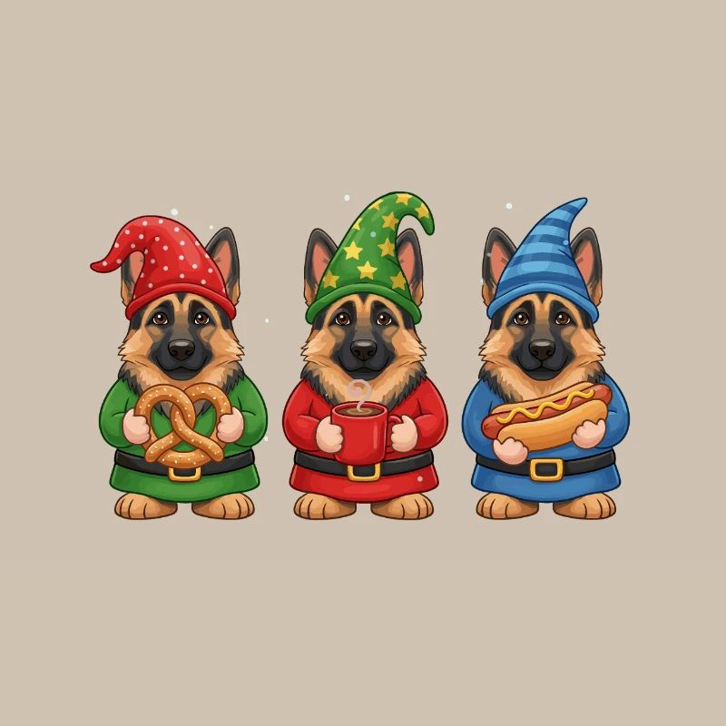 German Shepherd Christmas Cooler
