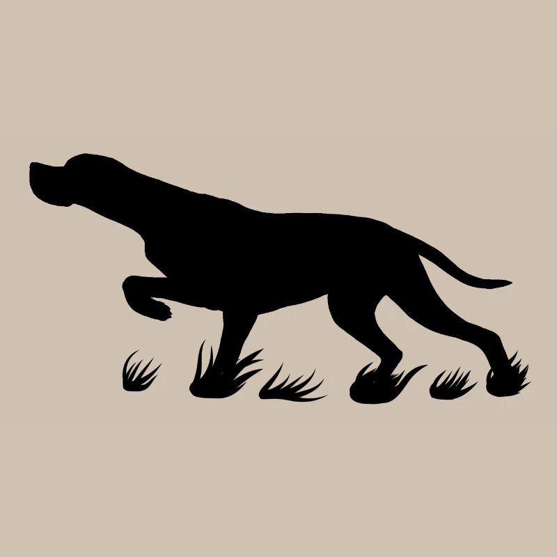 schwarzer Pointer vorstehend