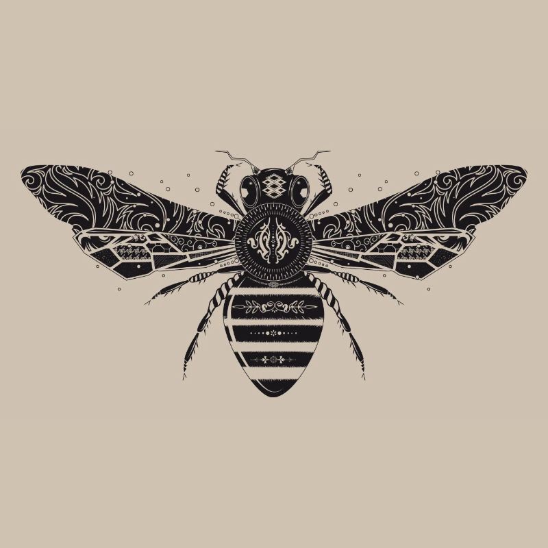 artfully designed bee
