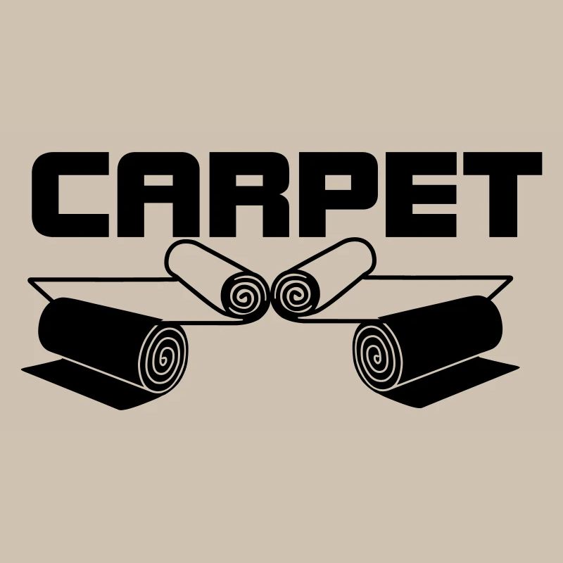 Teppichrollen Logo Teppich Shop mit Text TEPPICH
