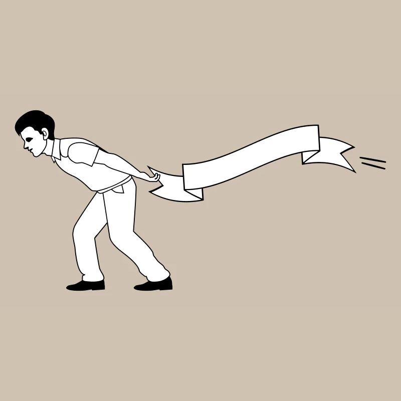 man pulls Banner | Banner bearer