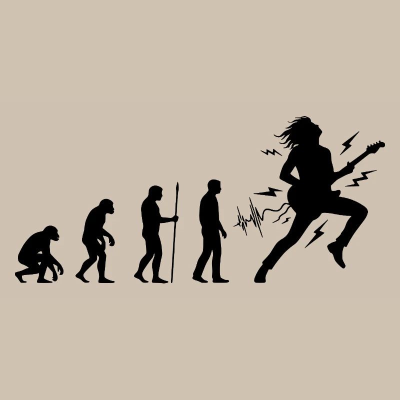 Évolution vers guitariste et musicien rock